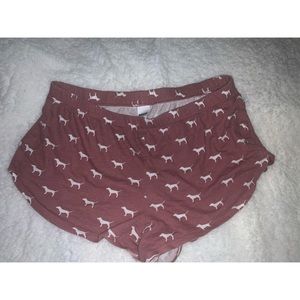 Pink pajama shorts